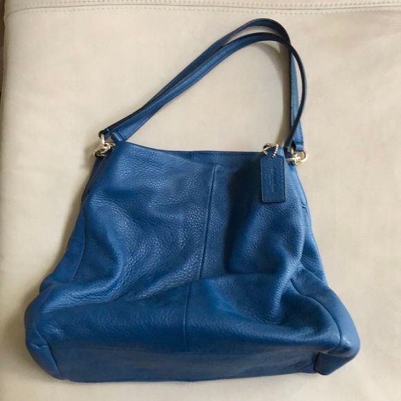 Coach Handbags - Coach Blue Leather Bag
